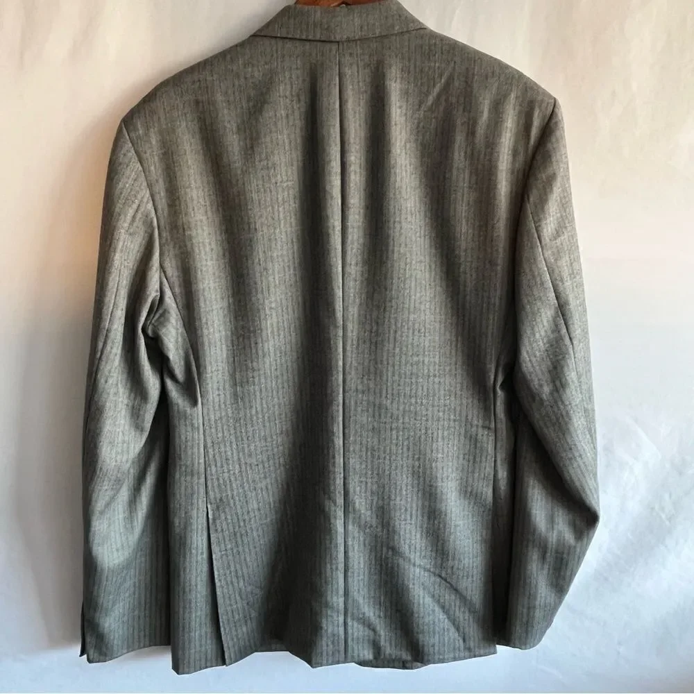 Men's Custom Marzoni Herringbone Silk & Wool Suit Jacket